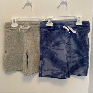 Old Navy Boys Fleece Drawstring Stretch Shorts Gray/ Blue Tie-Dye Size XS (5)